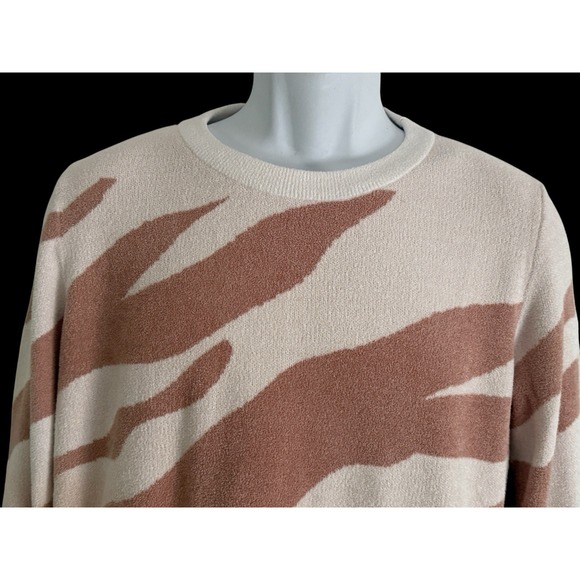 Barefoot Dreams Women‎ Pullover Sweater Cozy Chic Ultra Lite Ocean Reef Beige - Picture 3 of 8
